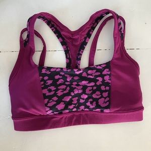 Lululemon Magenta Leopard Print Bra size 4